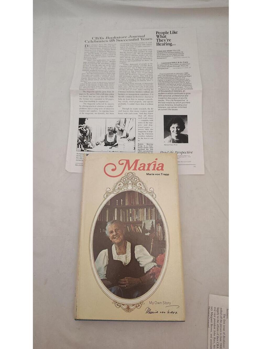 Maria by Maria von Trapp First Edition 1972 HC Sound of Music Family Memoir